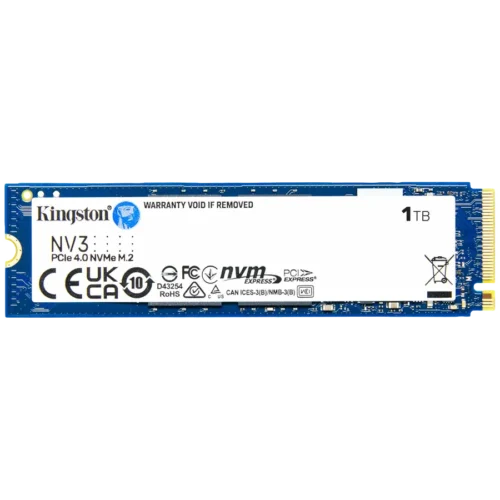 SSD диск Kingston 1TB NV3 SSD M.2 2280 PCIe 4.0 NVMe Read: 6000/ Write: 4000MB/s