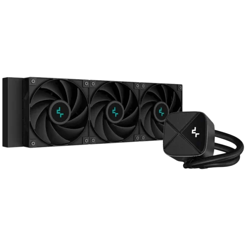 Охладител за процесор Охладител DeepCool LS720S Zero Dark 360mm CPU Liquid Cooler 3x120mm PWM Fans Anti-Leak Technology
