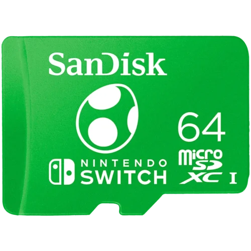 Карта памет SanDisk Nintendo MicroSDXC UHS-I card for Nintendo Switch Yoshi Edition- 64GB Up to 100MB/s read; up to 90MB