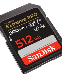 Карта памет SanDisk Extreme PRO 512GB SDXC Memory Card + 2 years RescuePRO Deluxe up to 200MB/s & 140MB/s Read/Write spe