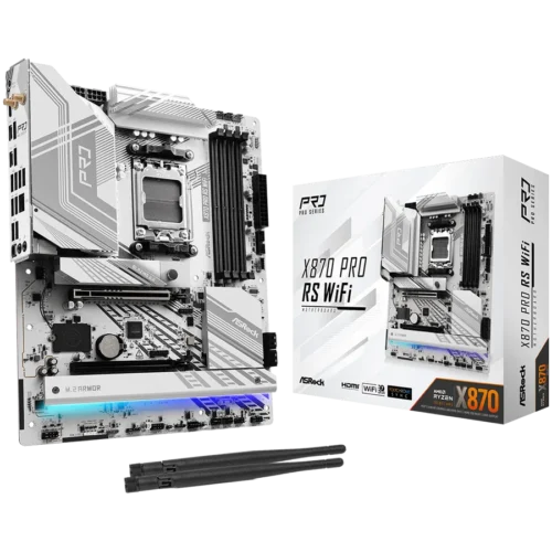 Дънна платка ASROCK MB Desktop X870 PRO RS Wi-Fi AM5 4x DDR5 1x PCIe 5.0 x16 1x PCIe 4.0 x16 1x Blazing M.2(PCIe Gen5x4)