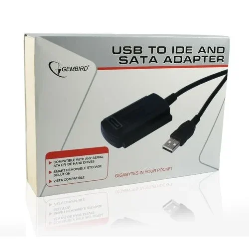 Alternative view of Gembird адаптер USB2.0 for IDE/SATA/2.5/3.5 + захранващ блок