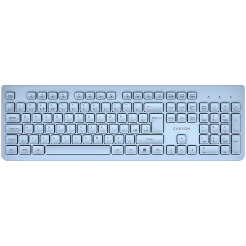 Клавиатура CANYON keyboard HKB-W01 UK/US AAA Wireless Blue