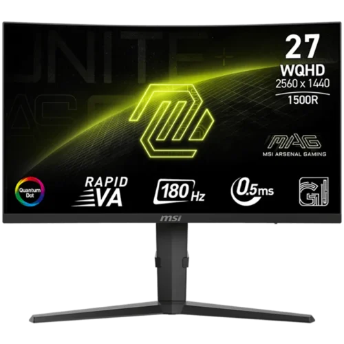 Монитор MSI MAG 275CQRF QD E2 Gaming Monitor 27" 180Hz WQHD (2560x1440) 16:9 Rapid VA Anti-glare Quantum Dot 0.5ms 300ni