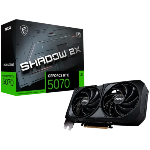 Видео карта MSI Video Card Nvidia GeForce RTX 5070 12G SHADOW 2X OC 12GB GDDR7 192bit Effective Memory Clock: 28000MHz B