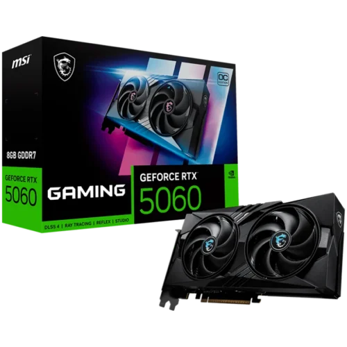 Видео карта MSI Video Card NVIDIA GeForce RTX 5060 8G GAMING OC 8GB GDDR7 128-bit 2640 MHz Boost 3840 CUDA Cores PCIe 5.