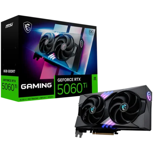 Видео карта MSI Video Card Nvidia GeForce RTX 5060 Ti 8G GAMING OC 8GB GDDR7 128bit Effective Memory Clock: 28000MHz Boo
