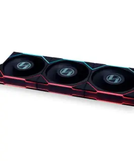 Комплект 3 броя Вентилатор Lian Li UNI FAN TL LCD 120mm - Black