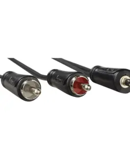 Alternative view of Аудио кабел HAMA, 3.5 mm жак мъжко - 2 x Чинч мъжко, 1.5 m, Стерео, Черен