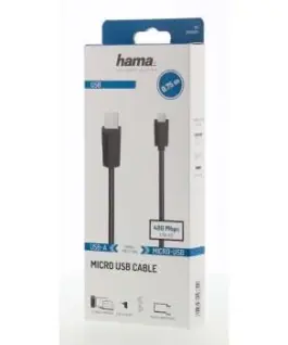 Alternative view of Кабел HAMA USB 2.0- micro USB, Позлатени конектори, 0.75 м., 480 Mbit / сек, Черен
