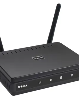 Alternative view of D-Link DAP-1360 WiFi access point N300 (2.4GHz) 1xLAN 2xRP-SMA (unscrewed) MIMO WDS
