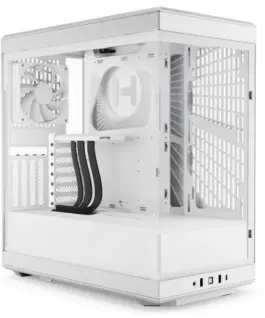 Кутия за компютър HYTE Y40 Tempered Glass Mid-Tower Бяло