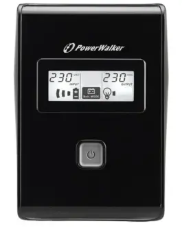 PowerWalker UPS line-interactive 650VA 2X 230V PL OUT, RJ11 IN/OUT, LCD