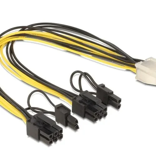 Alternative view of Кабел DeLock PCI Express power 6 pin женско > 2 x 8 pin мъжко, 30 cm