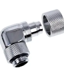 Alternative view of Фитинг Alphacool Eiszapfen, Удължител, 90°, 13/10mm, G1/4, Сребрист