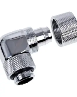 Alternative view of Фитинг Alphacool Eiszapfen, Удължител, 90°, 13/10mm, G1/4, Сребрист