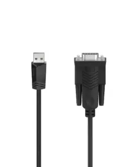 Кабел HAMA USB - D-Sub (RS232) 9-Pin 1.50 m Черен