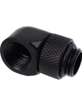 Alternative view of Въртящ се L-конектор Alphacool Eiszapfen, G1/4 AG auf G1/4 IG, Черен мат
