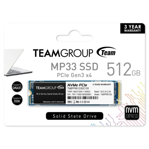 Alternative view of SSD диск Team Group MP33, M.2 2280 512GB PCI-e 3.0 x4 NVMe