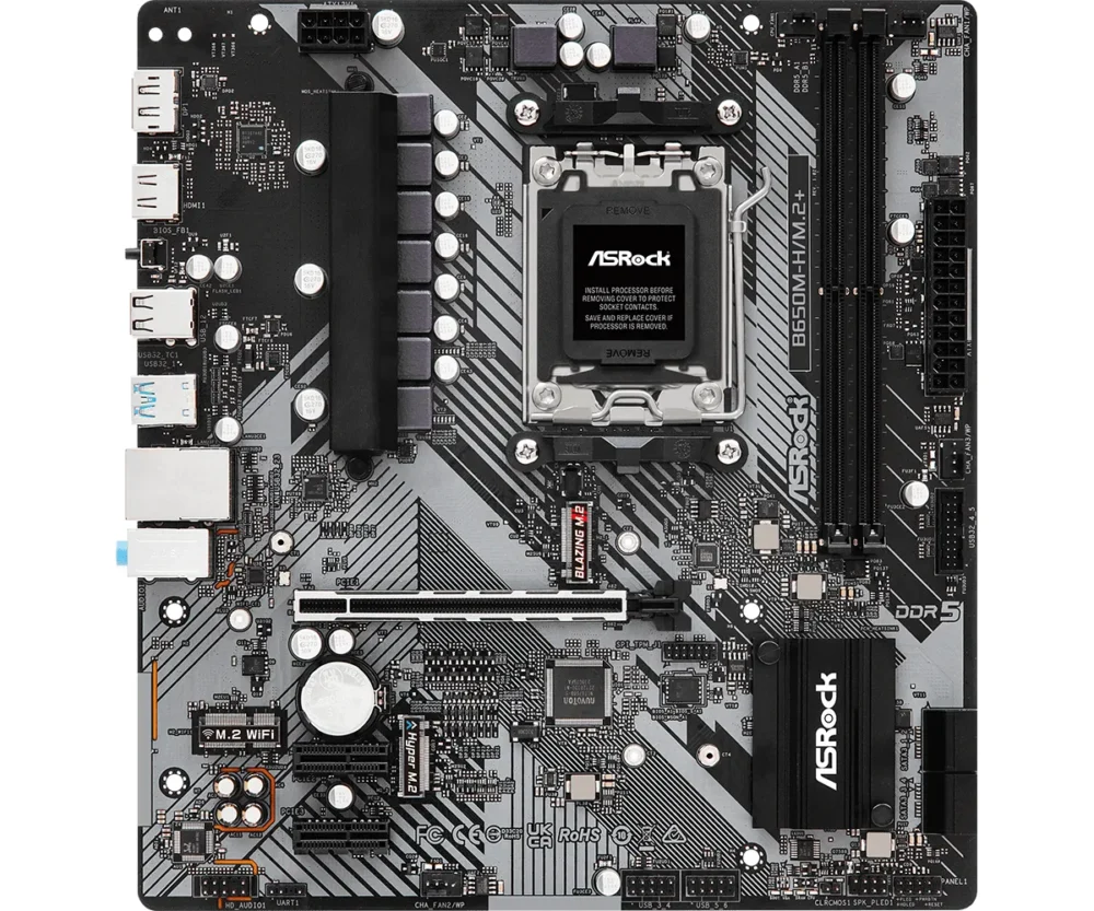Дънна платка ASROCK B650M-H/M.2+ Socket AM5 2xDDR5