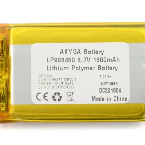Alternative view of Акумулаторна батерия AKYGA, Li-Po, 3.7 V, 1600mAh, PCM