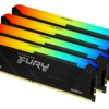 Памет за компютър Kingston FURY Beast Black RGB 64GB(4x16GB) DDR4 3200MHz CL16