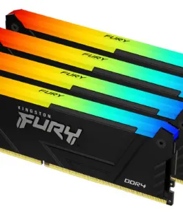 Памет за компютър Kingston FURY Beast Black RGB 64GB(4x16GB) DDR4 3200MHz CL16