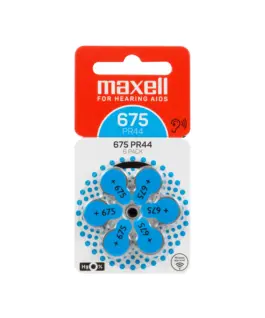 Батерия цинково въздушна MAXELL ZA675 6 бр. бутонни за слухов апарат в