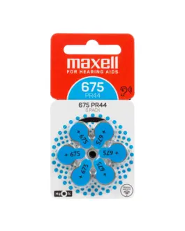 Батерия цинково въздушна MAXELL ZA675 6 бр. бутонни за слухов апарат в