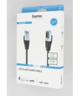 Alternative view of Мрежов пач кабел HAMA S/FTP, CAT 6a, RJ-45 - RJ-45, 10Gbit/s, 1.5 m, Черен
