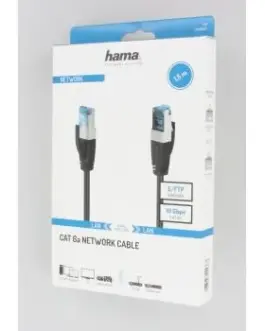 Alternative view of Мрежов пач кабел HAMA S/FTP, CAT 6a, RJ-45 - RJ-45, 10Gbit/s, 1.5 m, Черен