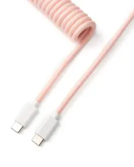 Кабел за клавиатура Keychron Coiled Aviator Light Pink
