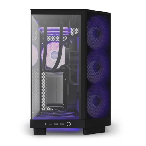 Alternative view of Кутия за компютър NZXT H6 Flow RGB Matte Black - Middle Tower