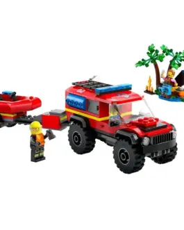 Alternative view of LEGO City - 4x4 Fire Truck with Rescue Boat - 60412