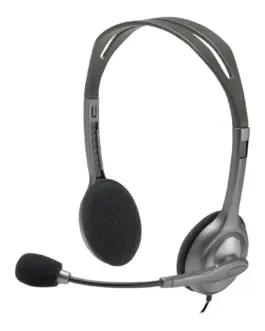 Alternative view of СЛУШАЛКИ LOGITECH H110 -  Wired - Silver - PN 981-000271