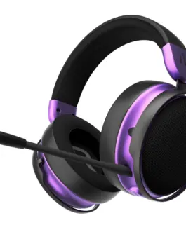 Геймърски безжични слушалки Dark Project Sono Wireless - Black/Violet