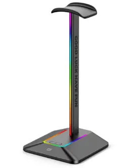 Поставка за слушалки FragON 2U RGB - Черна