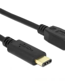 Кабел DeLock USB-C мъжко - USB-B мъжко USB 2.0 0.5 м Черен
