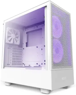 Кутия за компютър NZXT H5 Flow RGB Matte White Mid-Tower