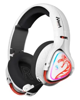 Геймърски слушалки A4TECH Bloody MR720 Naraka RGB Bluetooth + USB Бели
