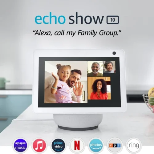 Alternative view of Смарт тонколона Amazon Echo Show 10 (Gen 3), Сензорен екран, Гласов асистент, Бяла