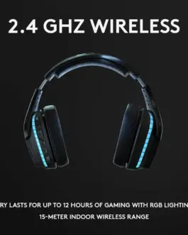 Alternative view of Геймърски слушалки Logitech,  G935 7.1 Wireless 7.1 Surround Lightsync, Безжични, Черни