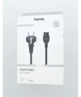 Alternative view of Захранващ кабел HAMA Шуко, 3pin(IEC C5) женско, 2.5м, Черен