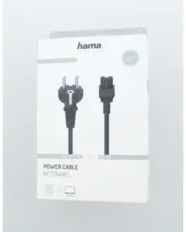 Alternative view of Захранващ кабел HAMA Шуко, 3pin(IEC C5) женско, 2.5м, Черен