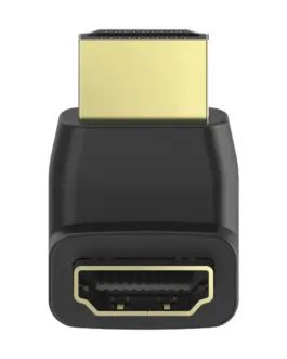 Адаптер HAMA 205164 HDMI мъжко - HDMI женско на 90° Черен