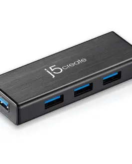 Alternative view of Хъб 4-портов J5 Create JUH340, USB 3.0, 1:4, Черен