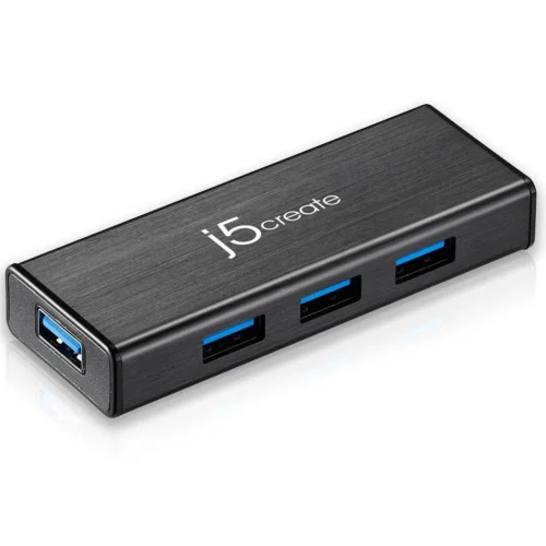 Alternative view of Хъб 4-портов J5 Create JUH340, USB 3.0, 1:4, Черен