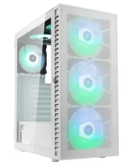 Кутия за компютър Kolink Observatory HF Mesh ARGB TG Mid-Tower Бяла