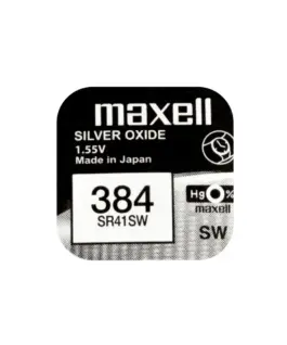 Бутонна батерия сребърна MAXELL SR41 SW /384/ AG3   1.55V