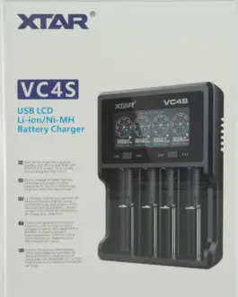 Alternative view of Зарядно у-во XTAR VC4SL, 4 гнезда, LCD дисплей, USB, LiIon and NIMH, 18650, CR123, AA, AAA